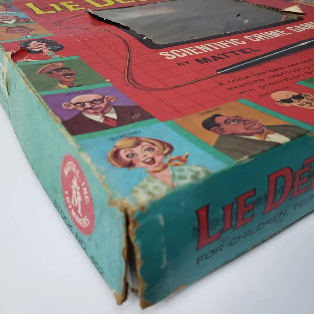 Vintage Retro 1960 Mattel LIE DETECTOR Board Game Semi-Complete